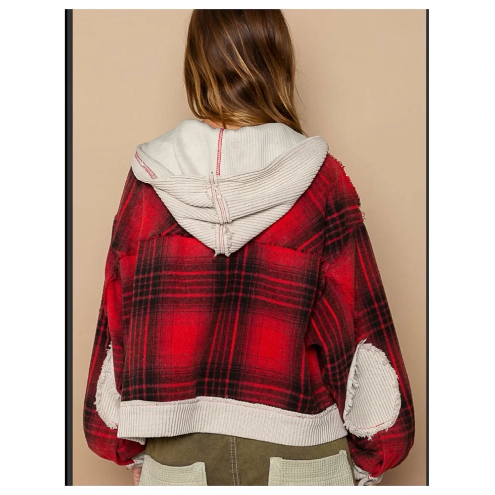 LAST ONE $45 start #129 ❤️Pretty POL oversized hooded jacket - Picture 3 of 6